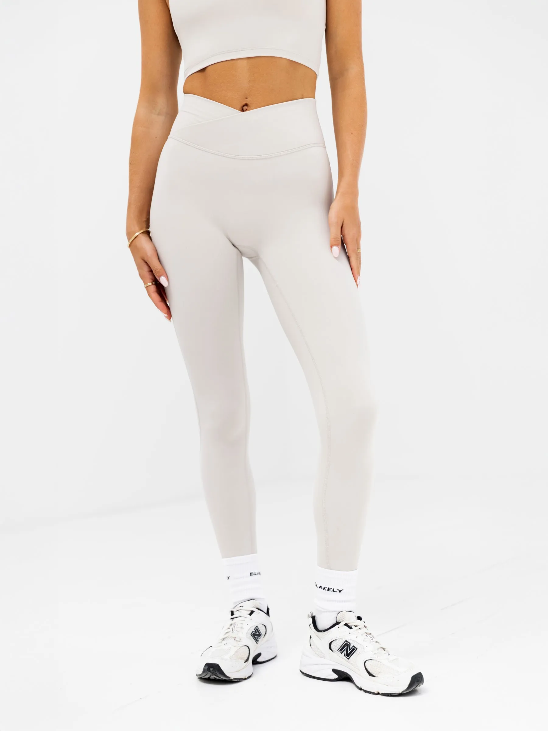 Unisex Style Hiking Trail Ultimate Crossover Leggings - Ivory