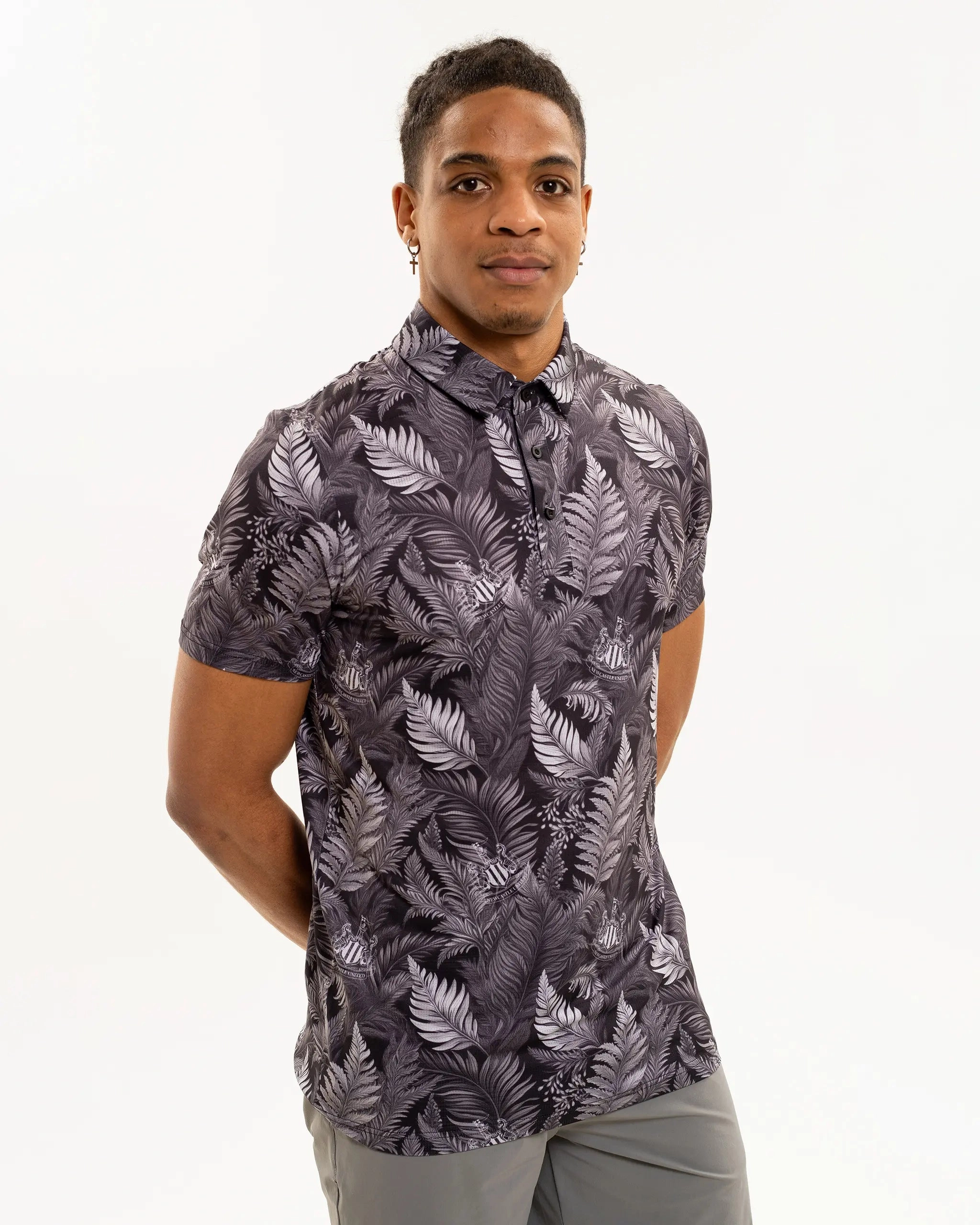 Urban Explorer Casual Layer Newcastle United Men's Black Feather Polo Shirt