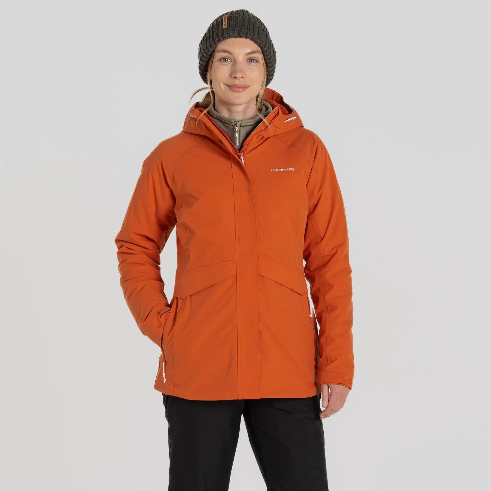 Craghoppers Womens Caldbeck Insulated Waterproof Jacket Zipper Closure System