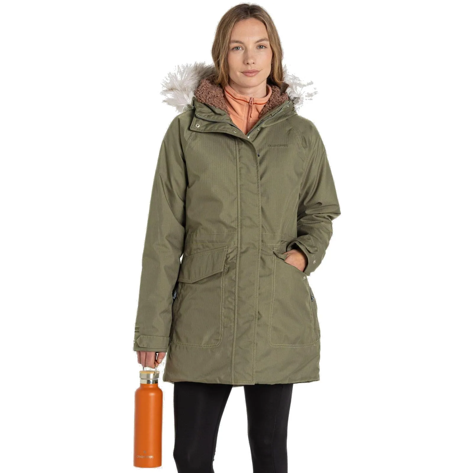 Transitional Layer Smooth Zipper Track Craghoppers Womens Sofia Waterproof Jacket