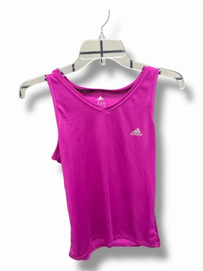Athletic Tank Top By Adidas In Pink, Size: M Wrinkle Resistant Textile Smooth Zipper Integration