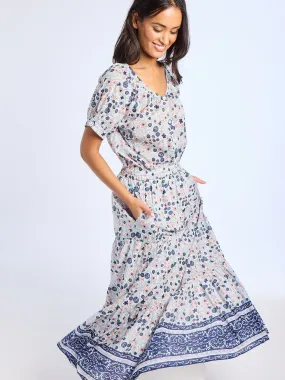 Paola Skirt in Navy Floral Chic Tones
