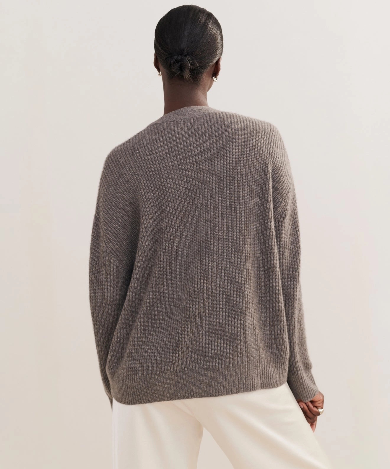 Cropped Cashmere Cocoon Cardigan Trendy Knit