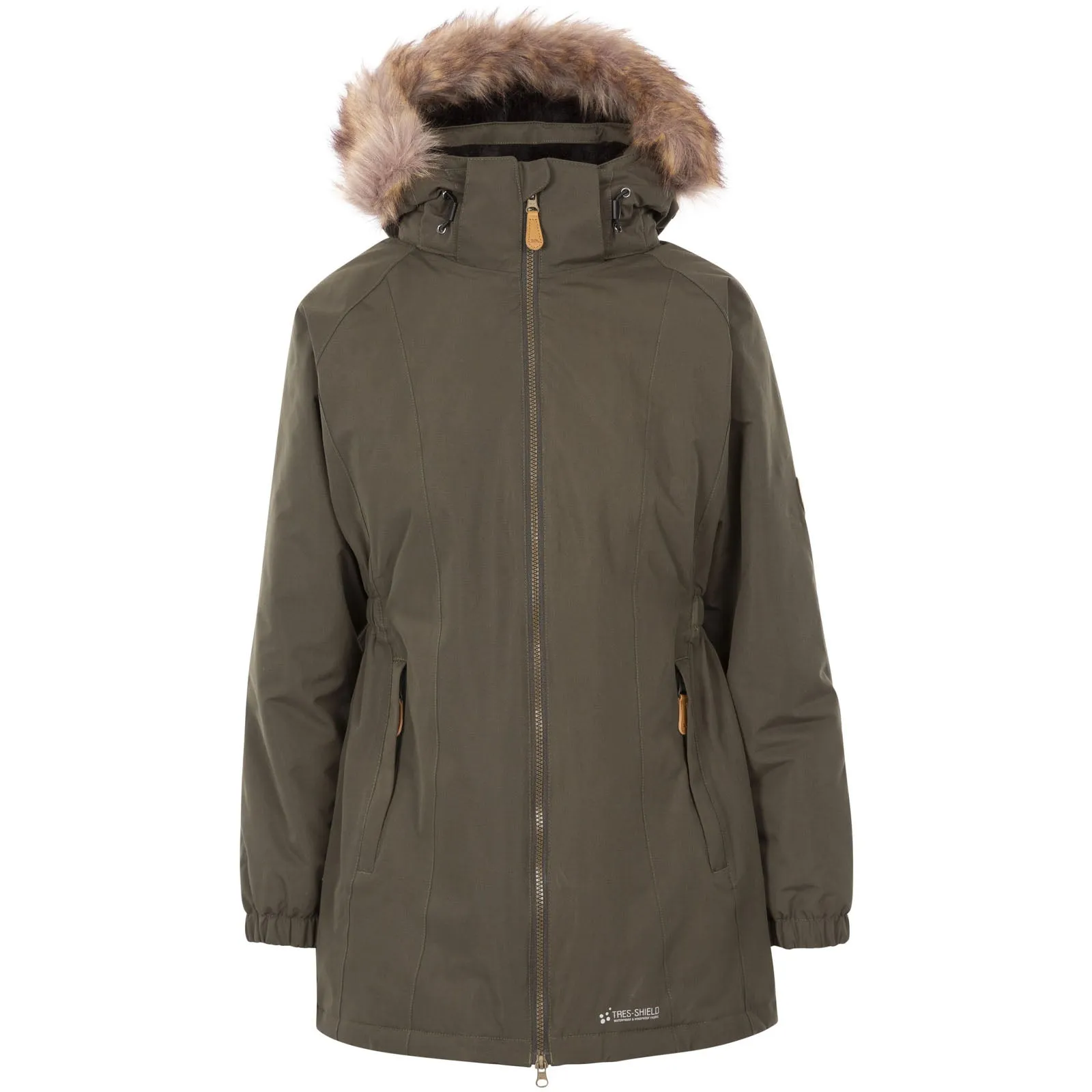 Noise Free Material Eco Friendly Dyed Fabric Trespass Womens Celebrity Fleece Lined Parka Jacket