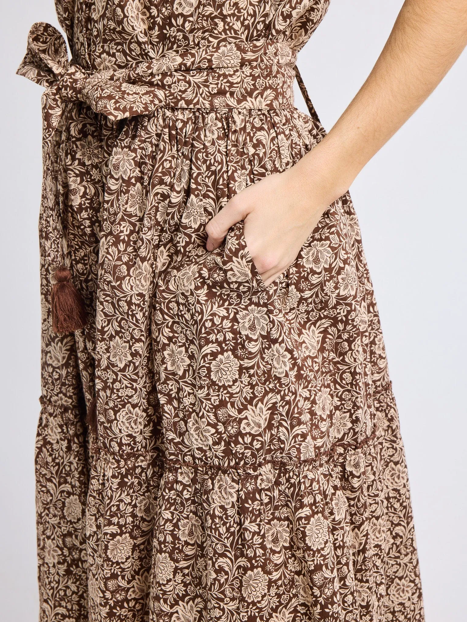 Franc?oise Skirt in Cocoa Floral Modern Combo All Day Fit