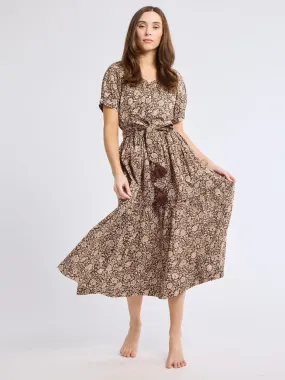 Clean Aesthetic Franc?oise Skirt in Cocoa Floral