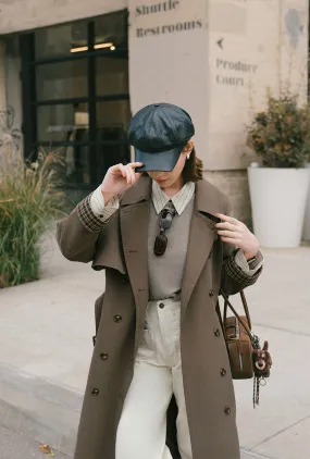 Hagar Trench Coat - Olive Brown WaterRepellent Finish Noise Reducing Fabric