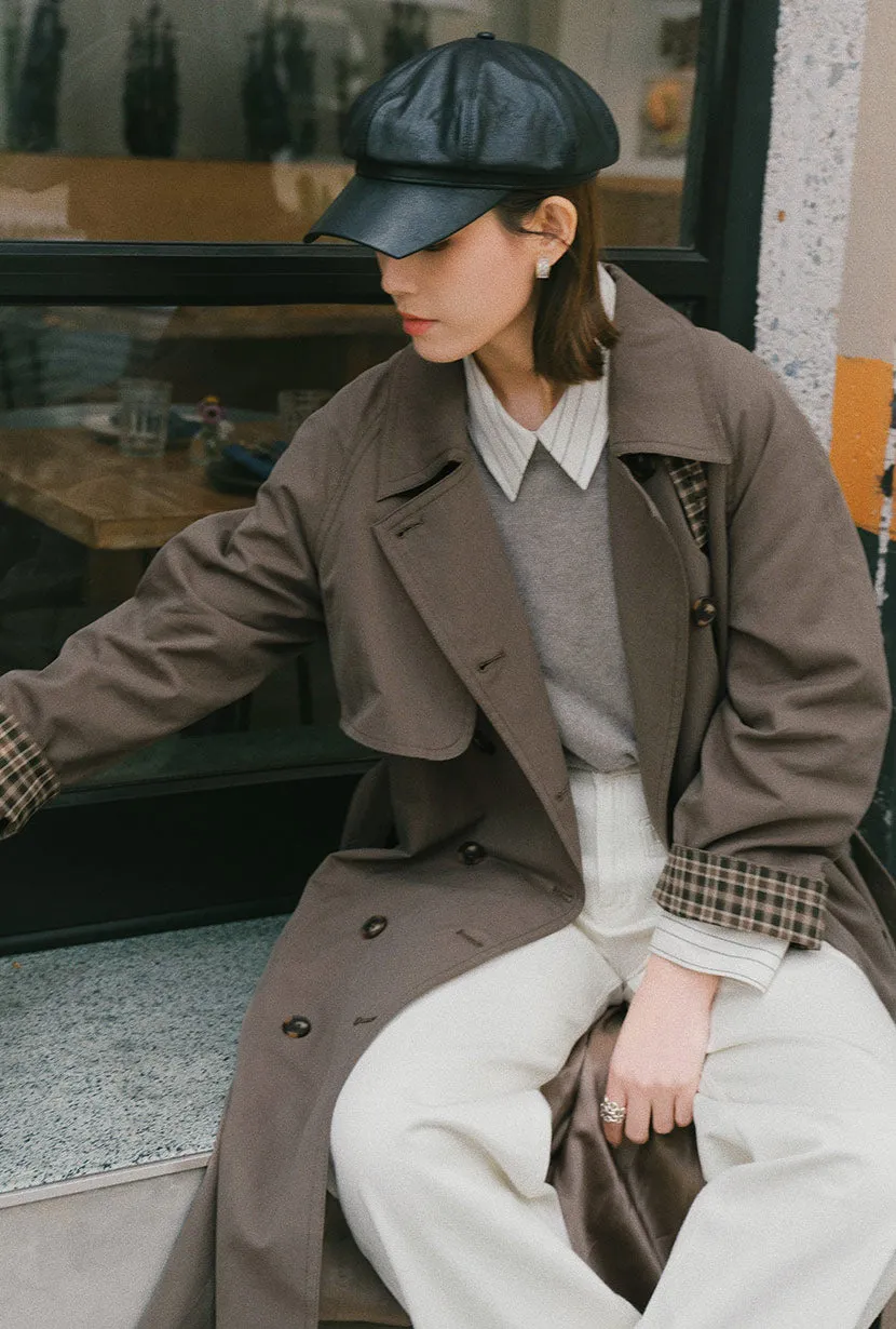 Hagar Trench Coat - Olive Brown AntiStaticLayer