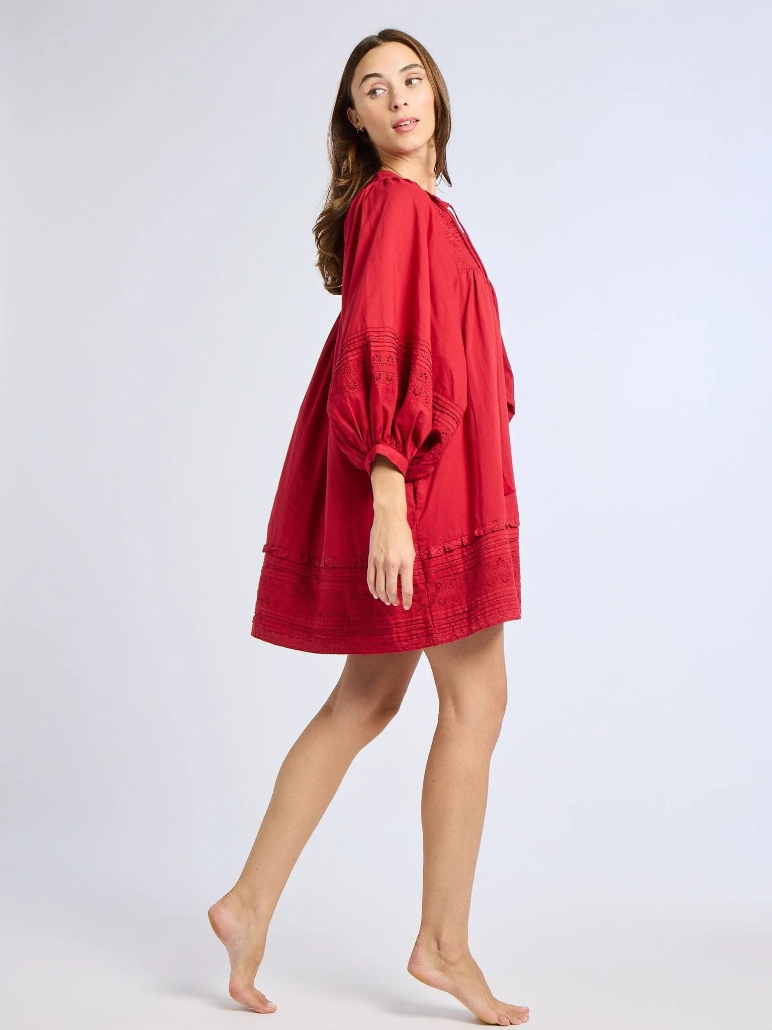 Daisy Dress in Cherry Lace Versatile Comfort Wear
