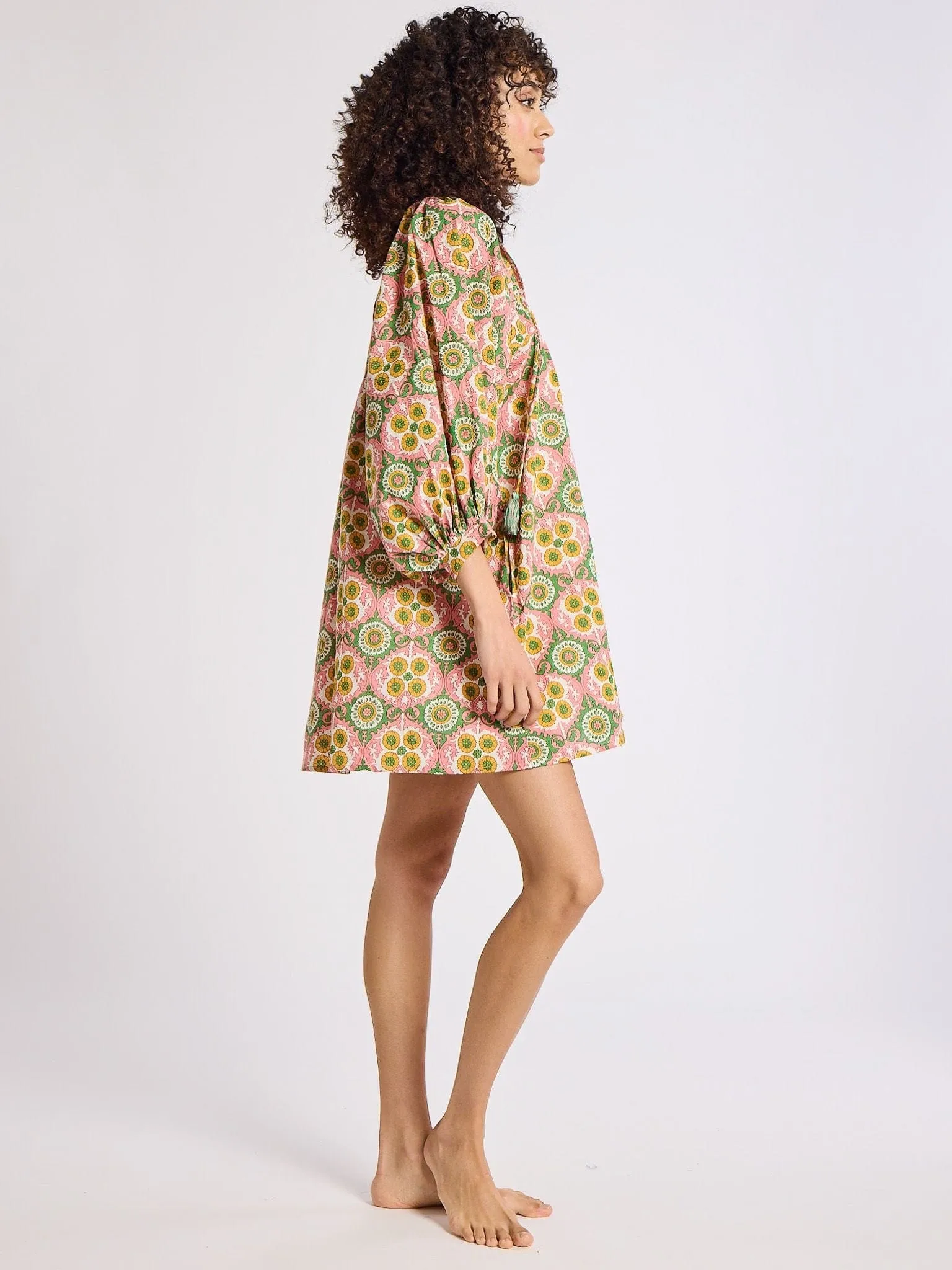 Daisy Dress in Yucatan Fashion Layers Crinkle Effect