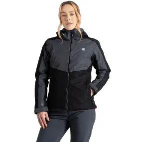 ScratchResistant Zippers Adjustable Hem Dare 2b Womens Climatise Waterproof Thermal Ski Jacket - Ebony Grey