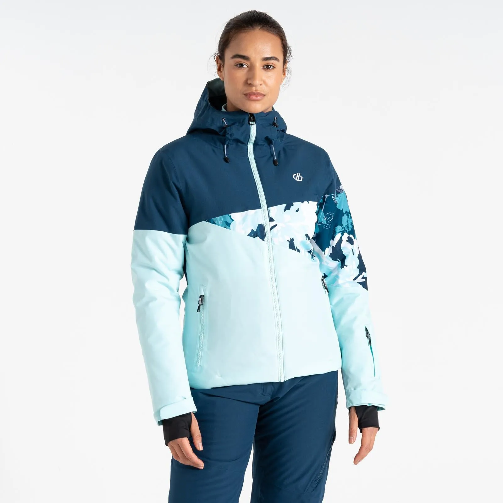 Sleek Layers Balanced Insulation Dare 2b Womens Ice III Hooded Waterproof Ski Jacket