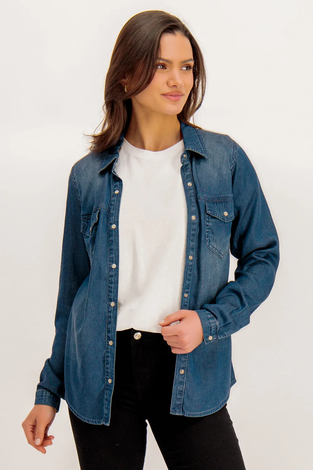 Commuter Fit Dark Blue Bista Denim Shirt