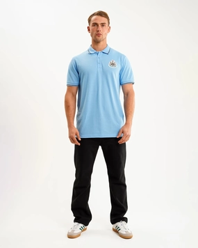 Newcastle United Men's Blue Terrace Pique Polo Shirt elegant design Versatile Fashion