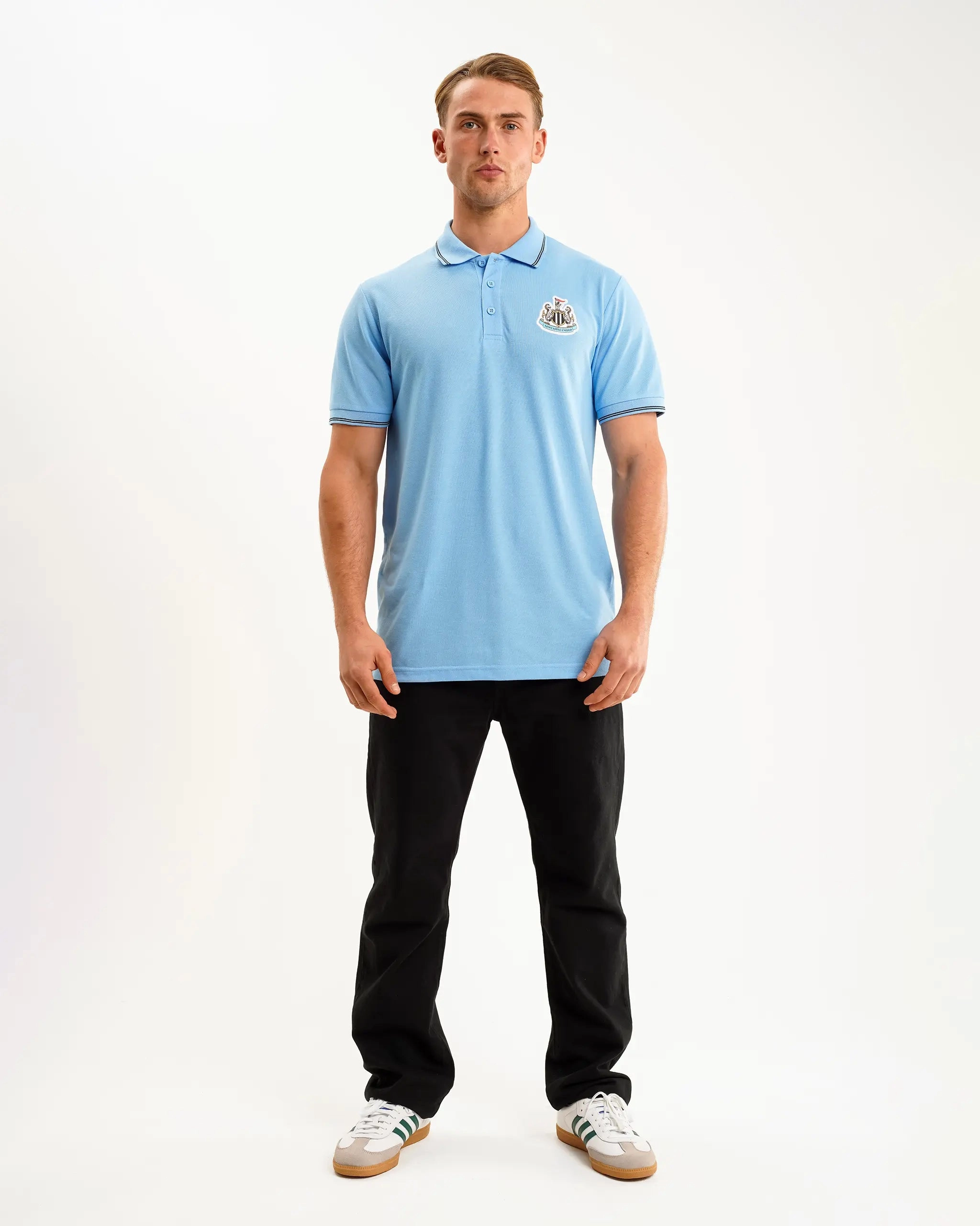 Breathable Jersey Newcastle United Men's Blue Terrace Pique Polo Shirt