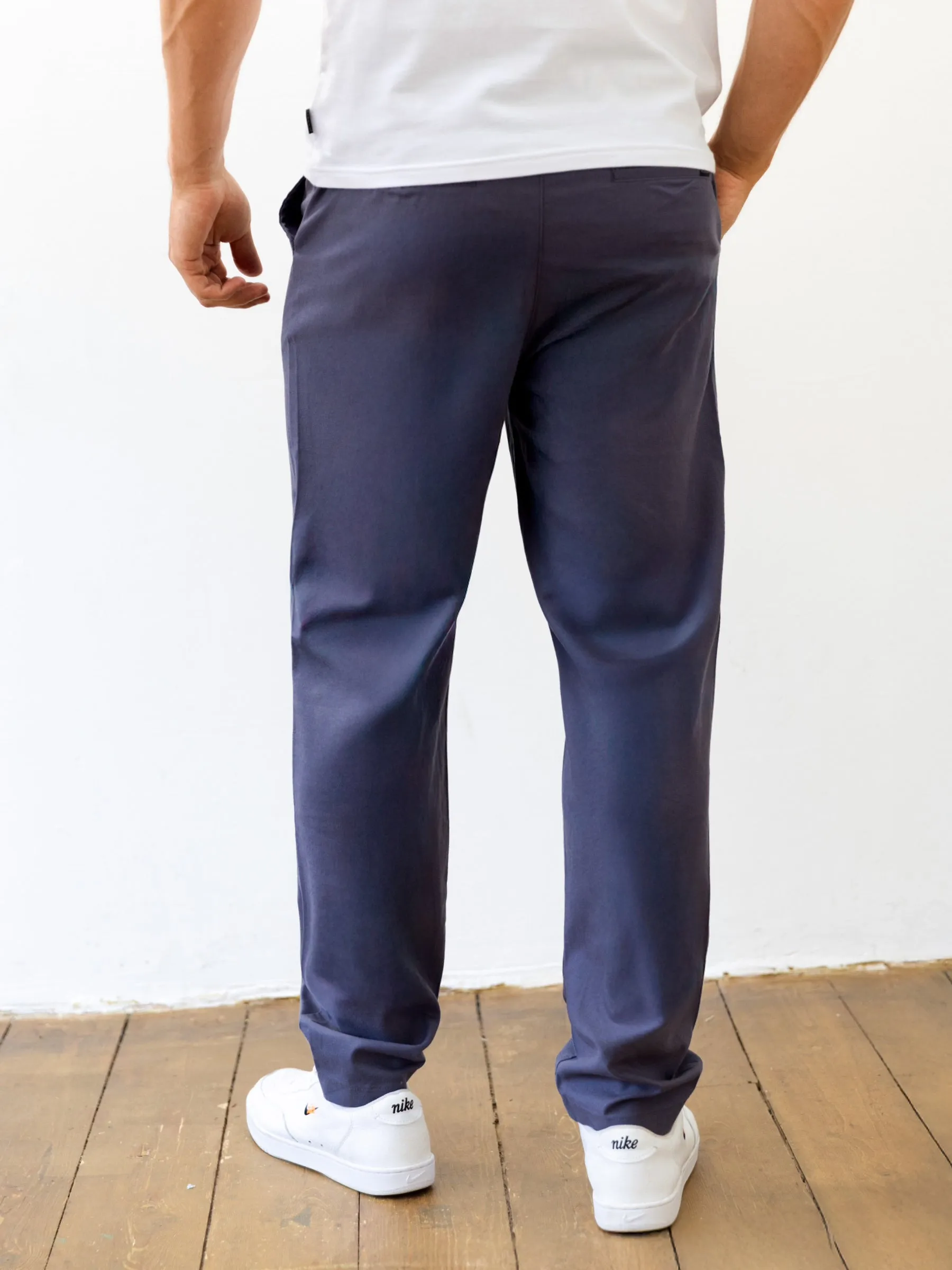 Alston Trousers - Blue Smooth Minimalist