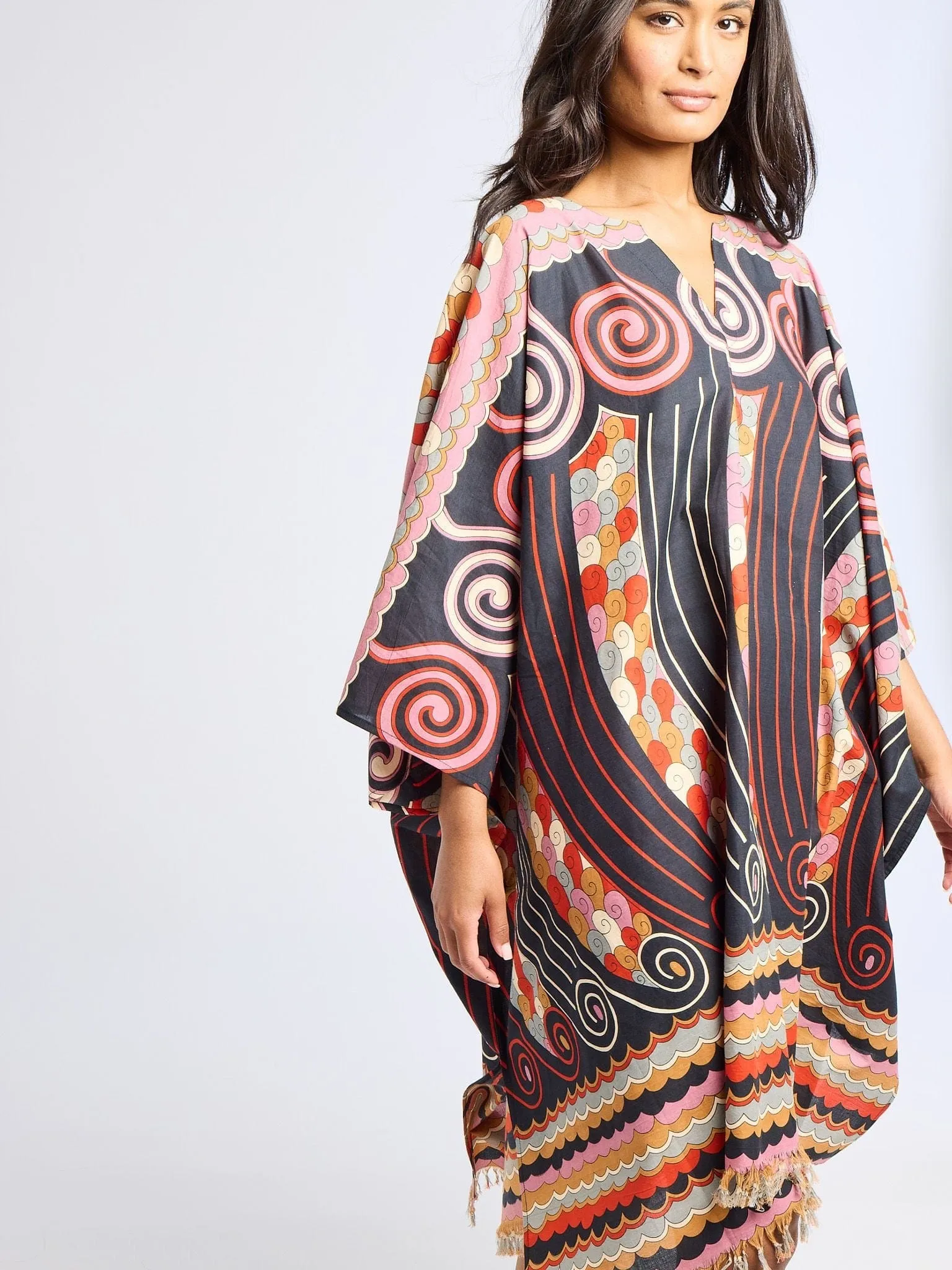 Drape Wave Georgia Caftan in Maar Print