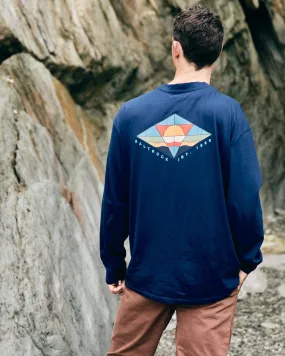 Dimensions Colour - Mens Long Sleeve T-Shirt - Blue No Shrink Fabric
