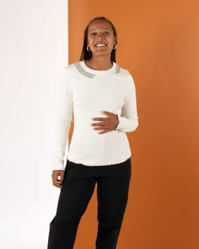Dixie - Womens Long Sleeve T-Shirt - Cream Classic Trend Look Perfect Comfort Wear