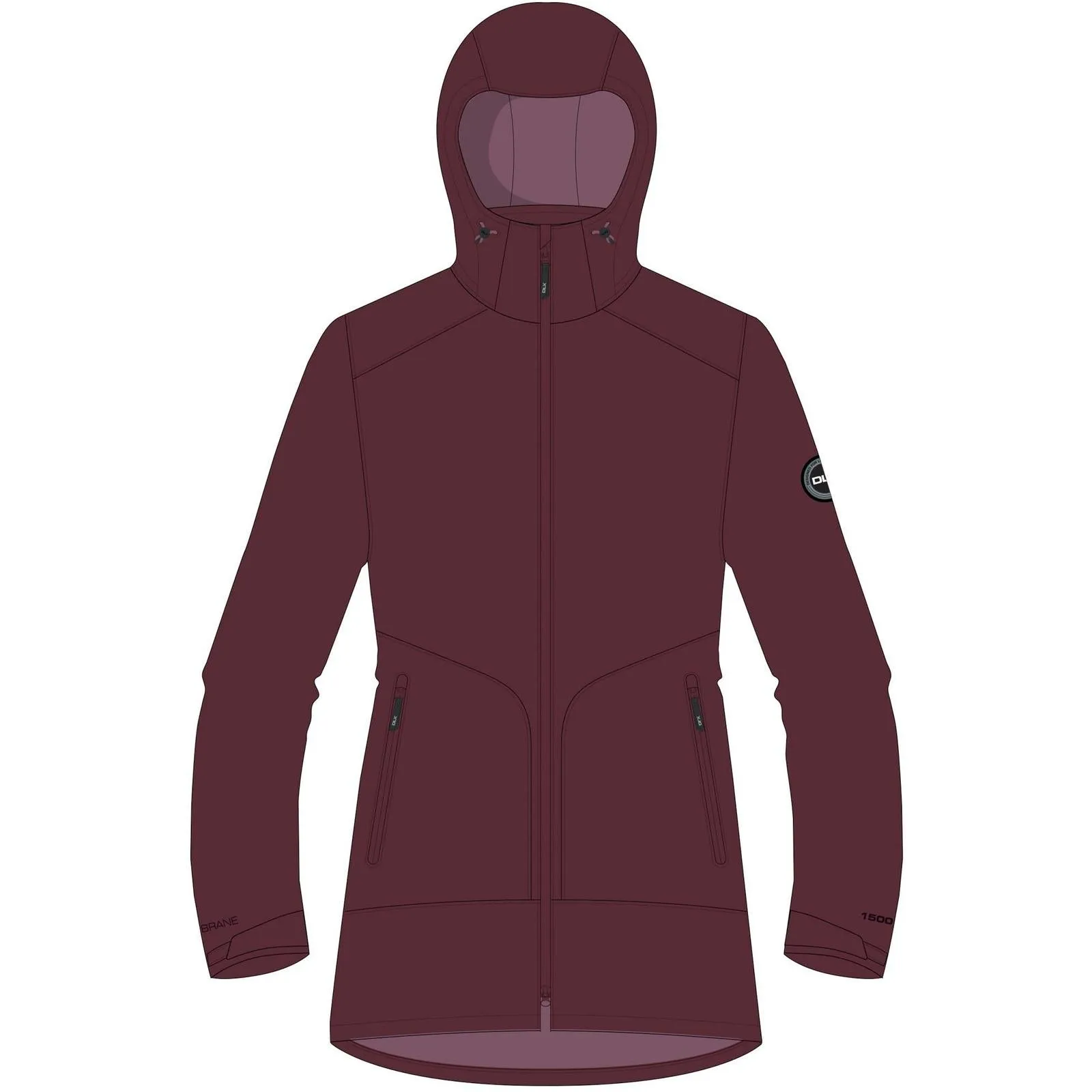 DLX Womens Samantha Waterproof Softshell Jacket StretchFit Silhouette