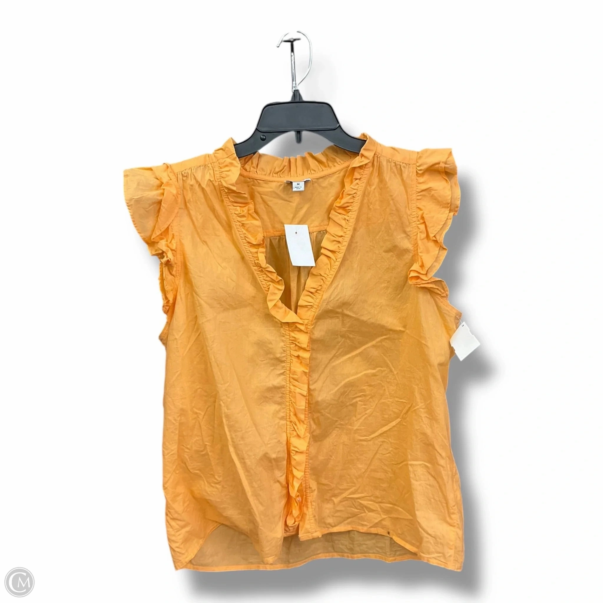 Blouse Sleeveless By J. Crew In Orange, Size: M Reinforced Hem Stitching Multi Pocket Functional Design