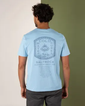 Cold Water Cures - Mens Short Sleeve T-Shirt - Blue comfortable top Performance Fit