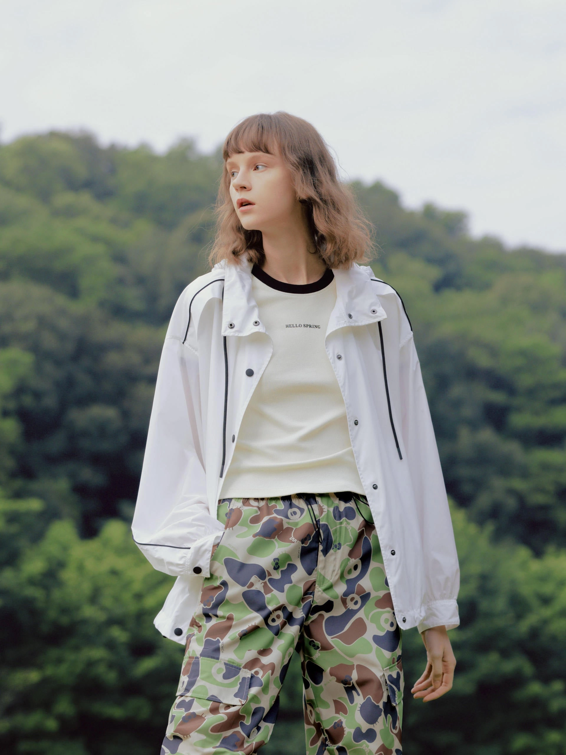 Tension Free Waistband Drawstring Hoodie Jacket