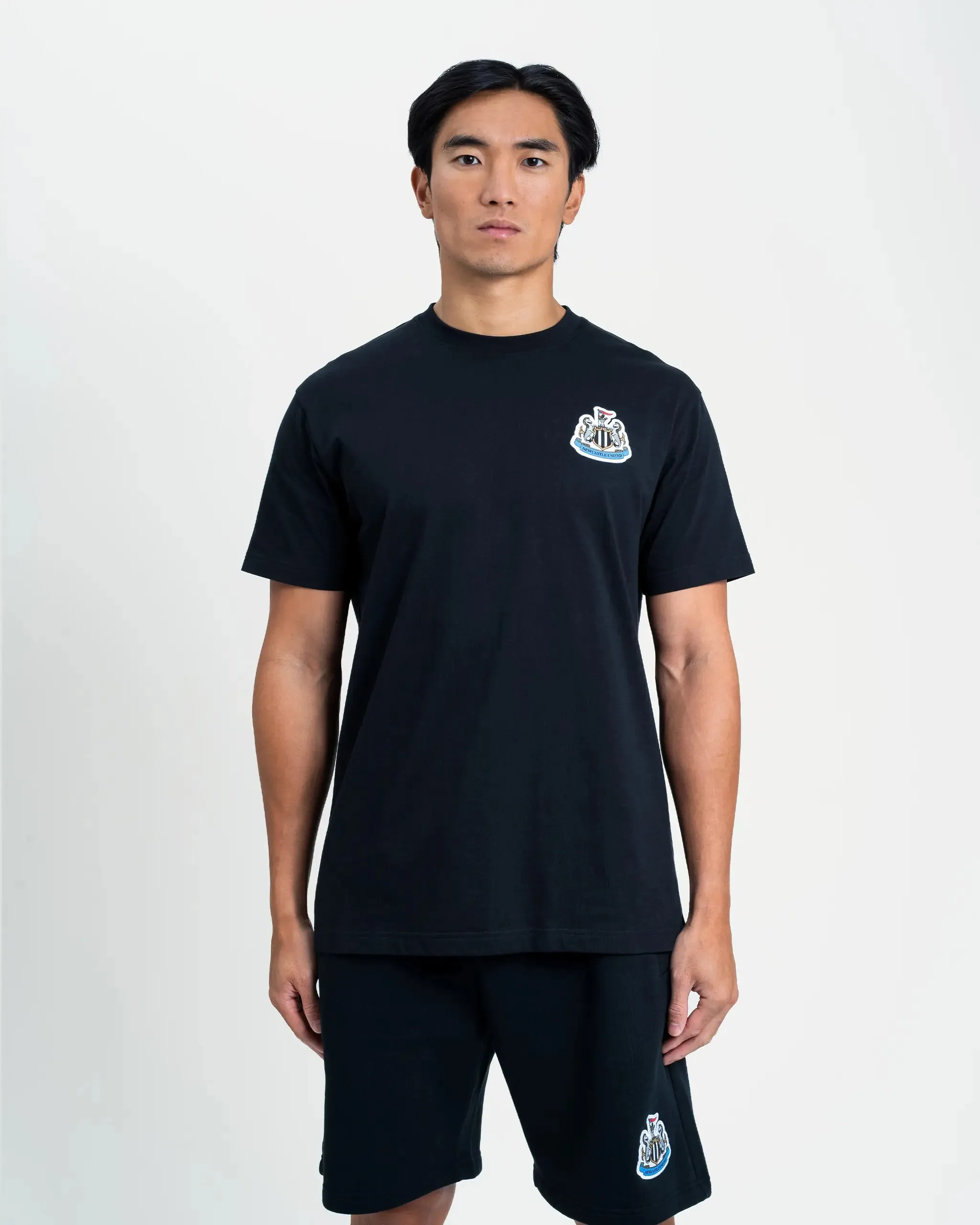 Active Trend Look VintageWash Newcastle United Men's Black Terrace Crest T-Shirt