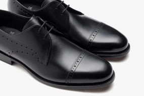 Ealing - Black Calf Daywear Comfort Lightweight Build Networking Event
