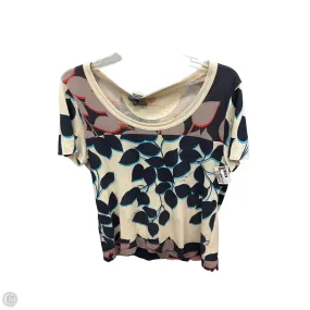 Top Short Sleeve Designer By Tory Burch In Blue & Cream, Size: M Relax Trend