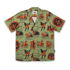 Hidden Button Placket Beelzebud Green