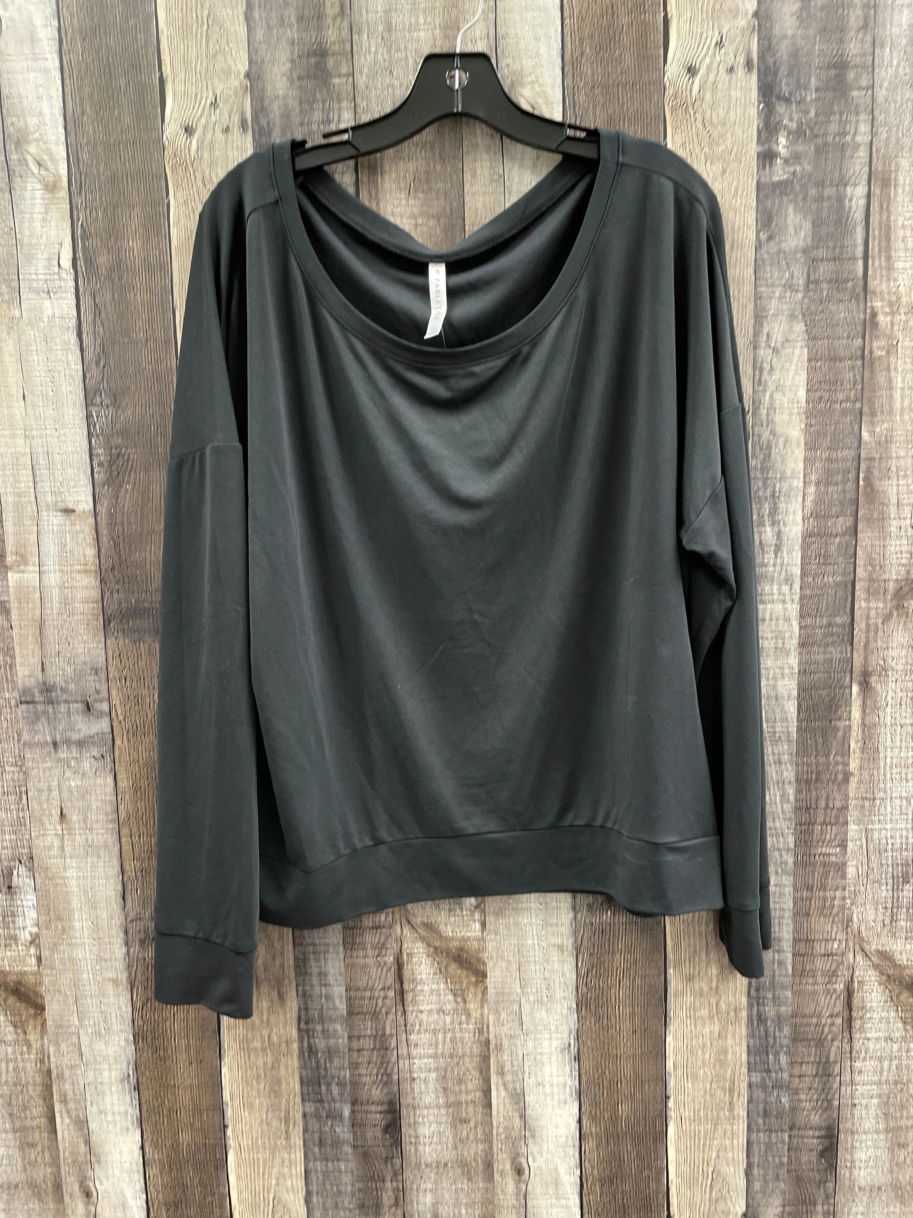 Relaxed Fit Shirt Athletic Top Long Sleeve Crewneck By Fabletics In Black, Size: Xl