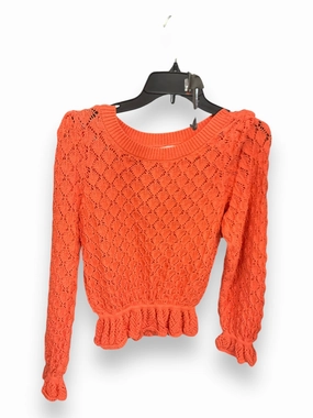 TwillWeave UVProtection Sweater By Anthropologie In Orange, Size: M