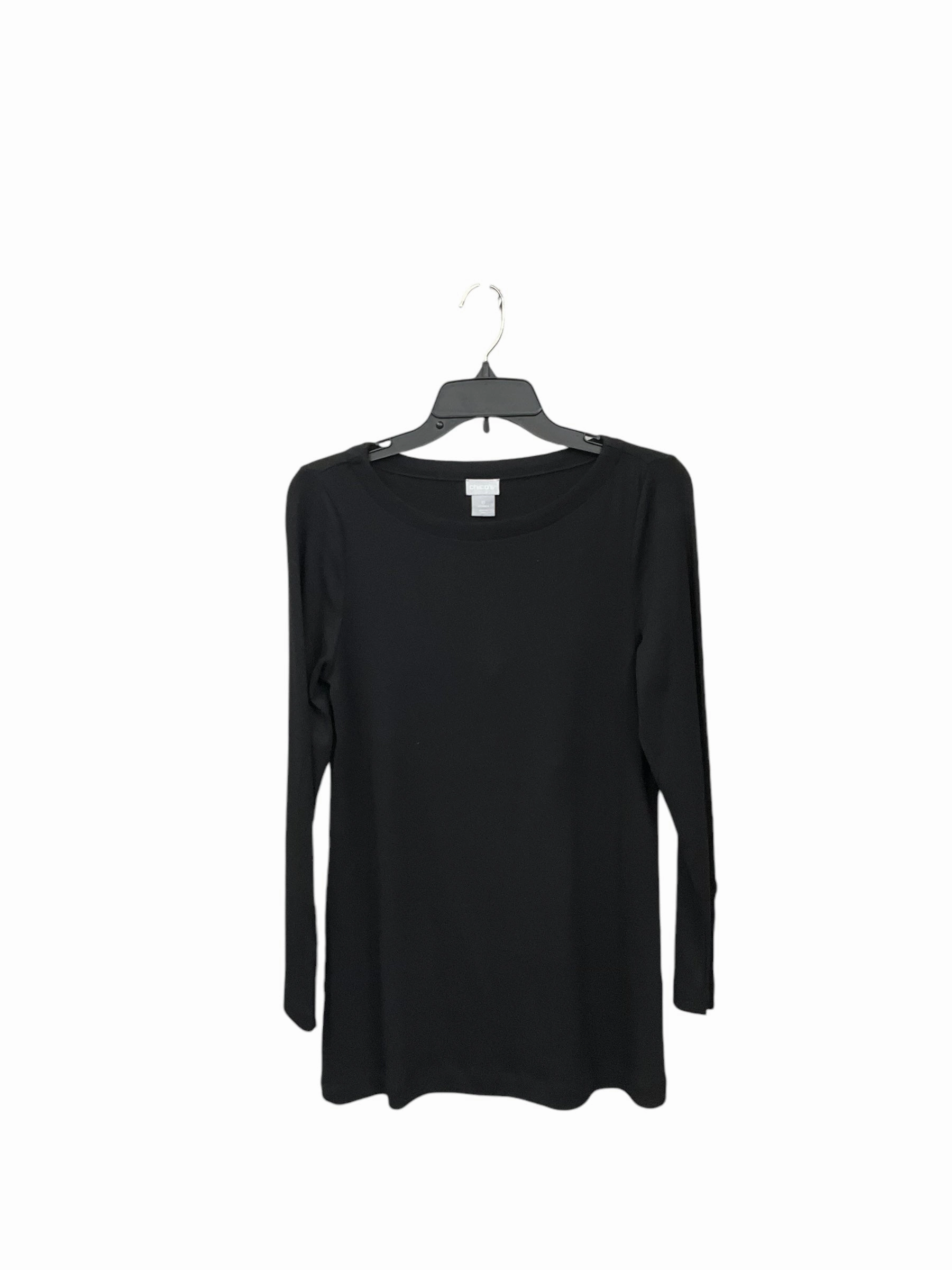 Top Long Sleeve By Chicos In Black, Size: S CarbonNeutral Production Odor Resistant Fabric