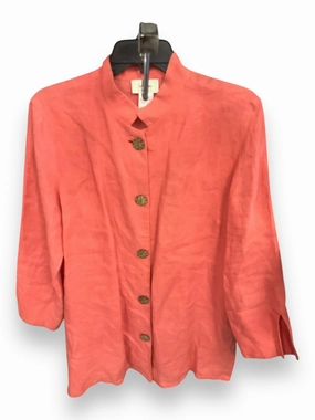 Blouse Long Sleeve By Neiman Marcus In Coral, Size: M Layered Panel Construction Anti Pilling Fabric