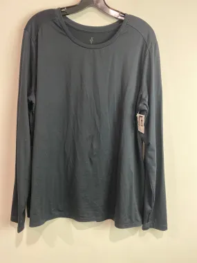 Wrinkle Resistant Treatment Soft Pullover Athletic Top Long Sleeve Crewneck By Skechers In Black, Size: 2x