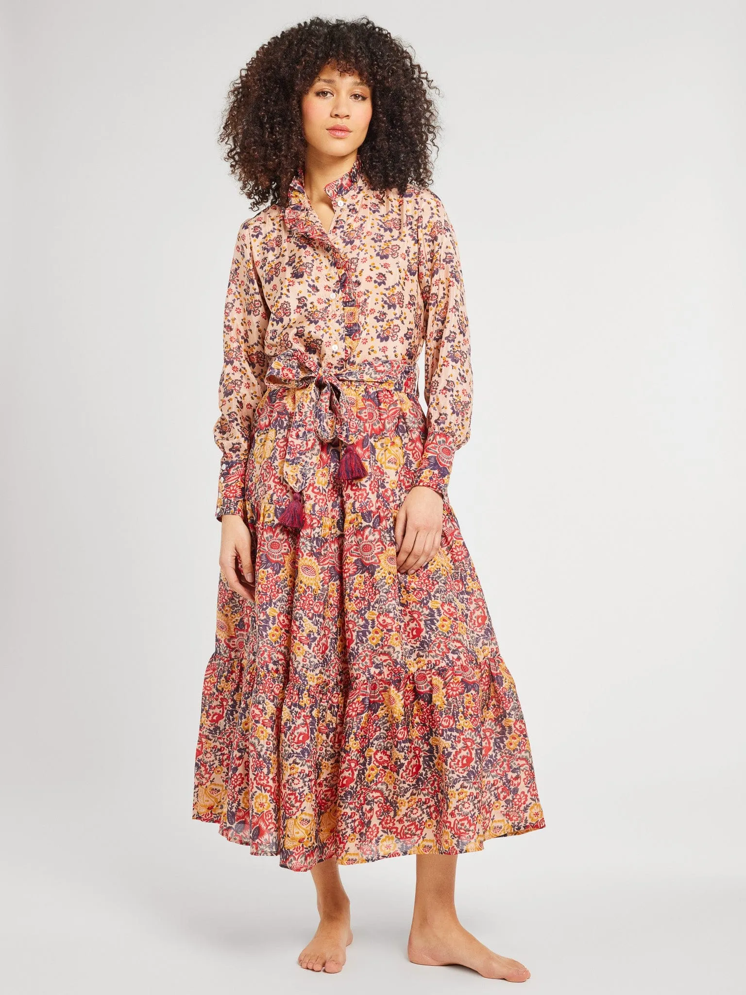 Bare Arm Relax Cut Valentina Dress in Toulouse