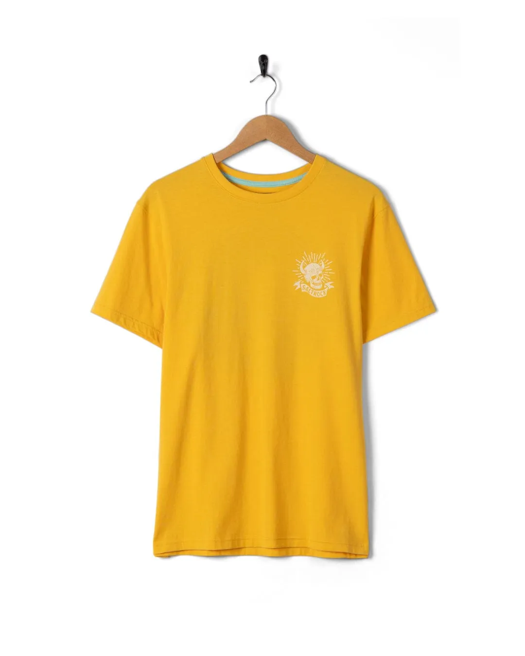 Fire Water Colour - Mens T-Shirt - Yellow Running Gear