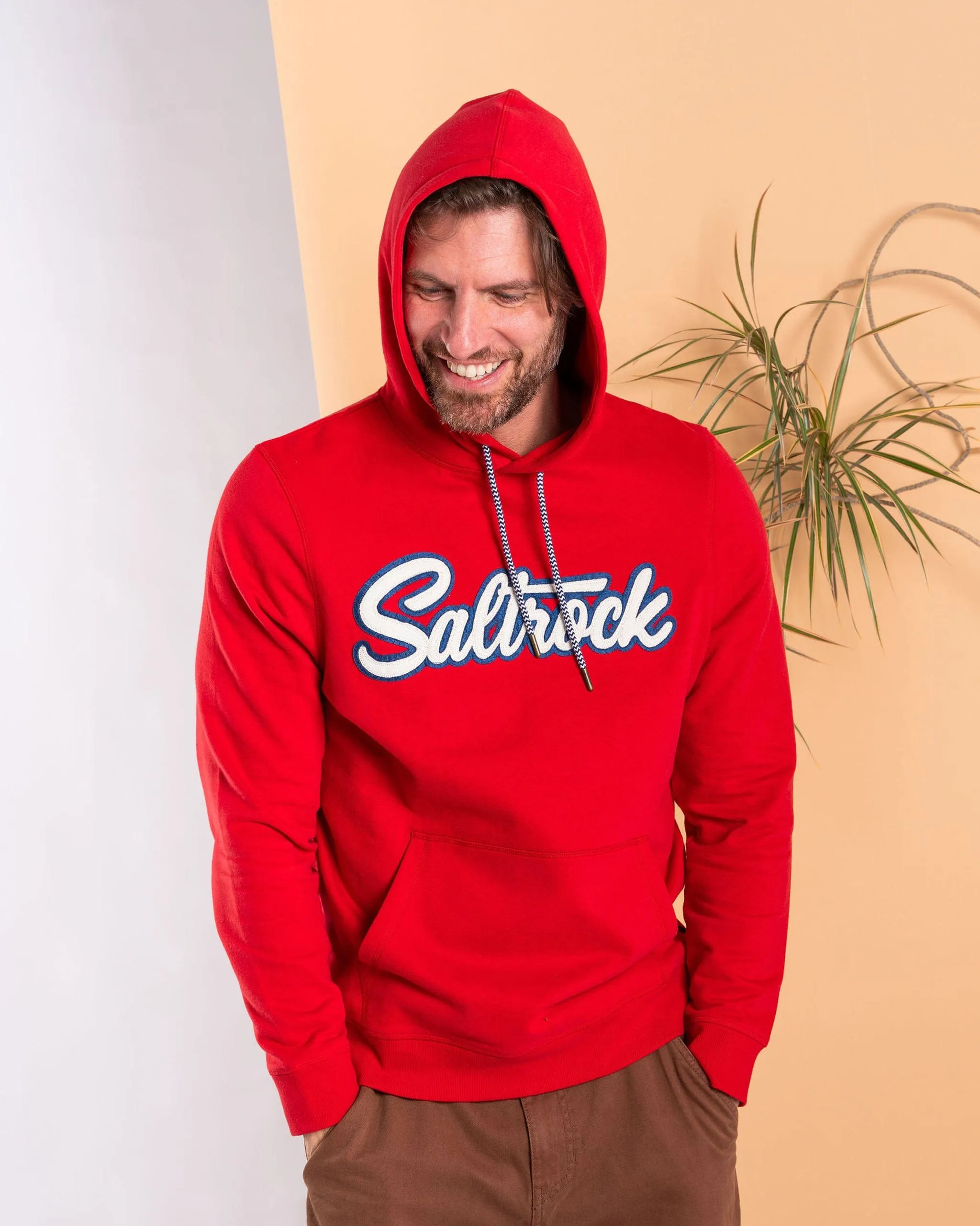 Strike - Mens Pop Hoodie - Red Comfy Feel
