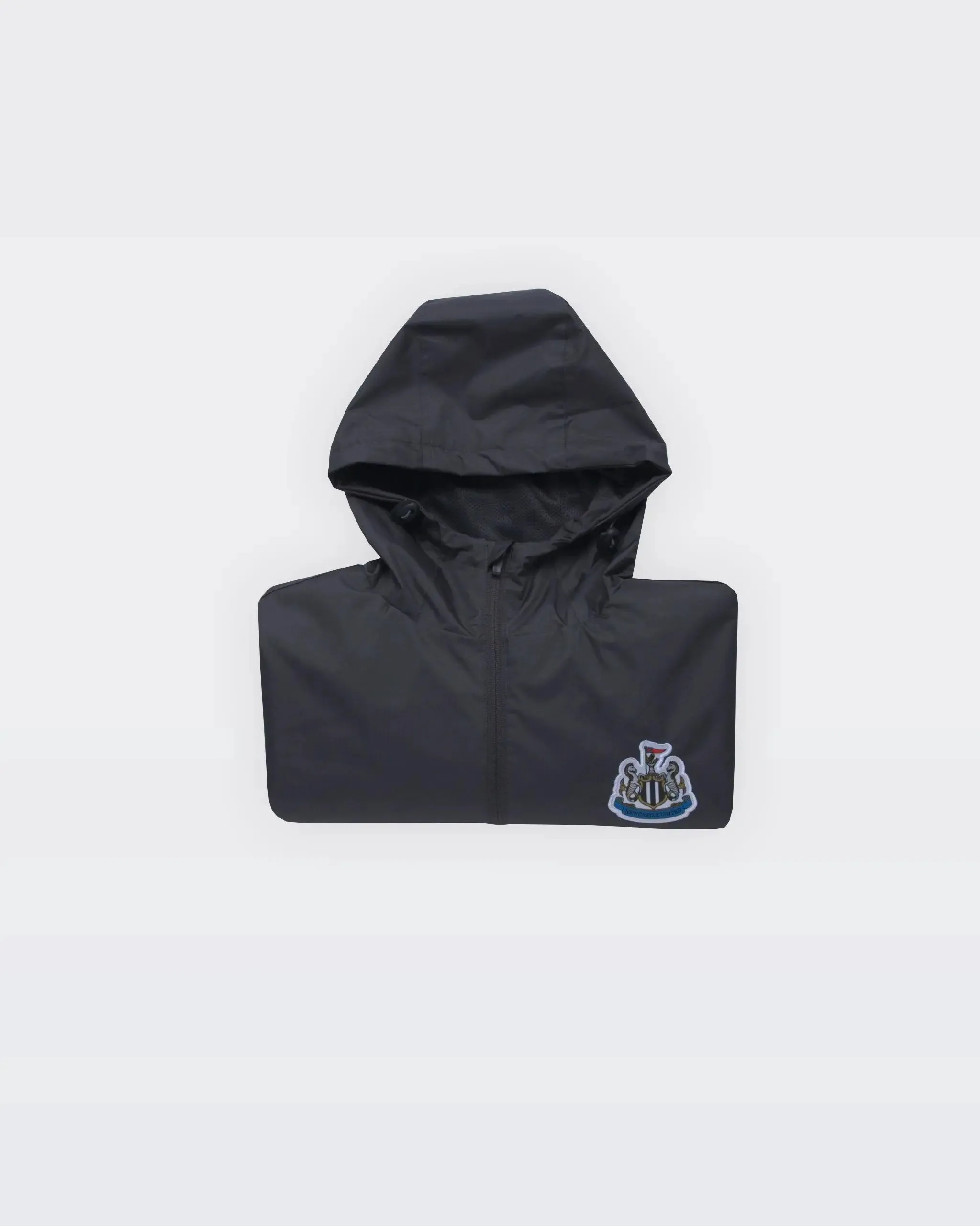 Newcastle United Men's Charcoal Terrace Shower Jacket Quilted Interior Layer