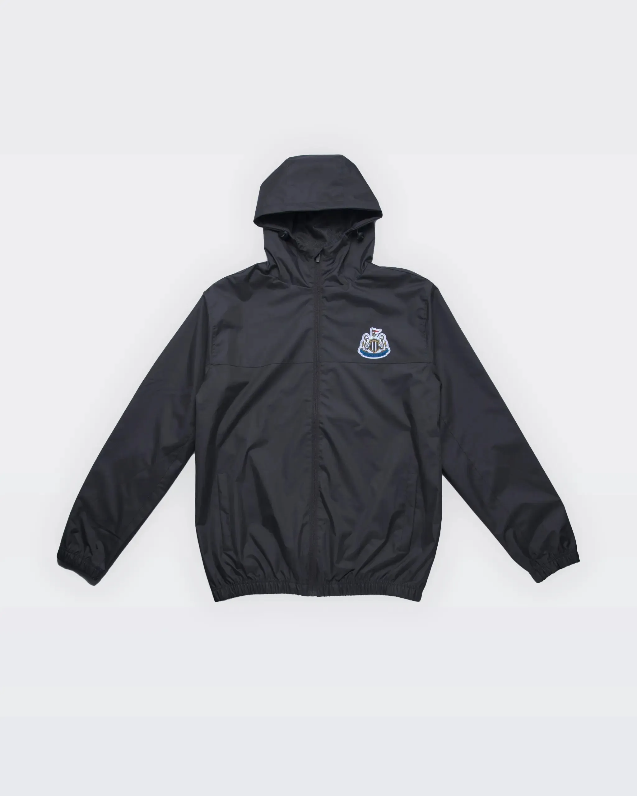 Newcastle United Men's Charcoal Terrace Shower Jacket New Cut Glossy Finish