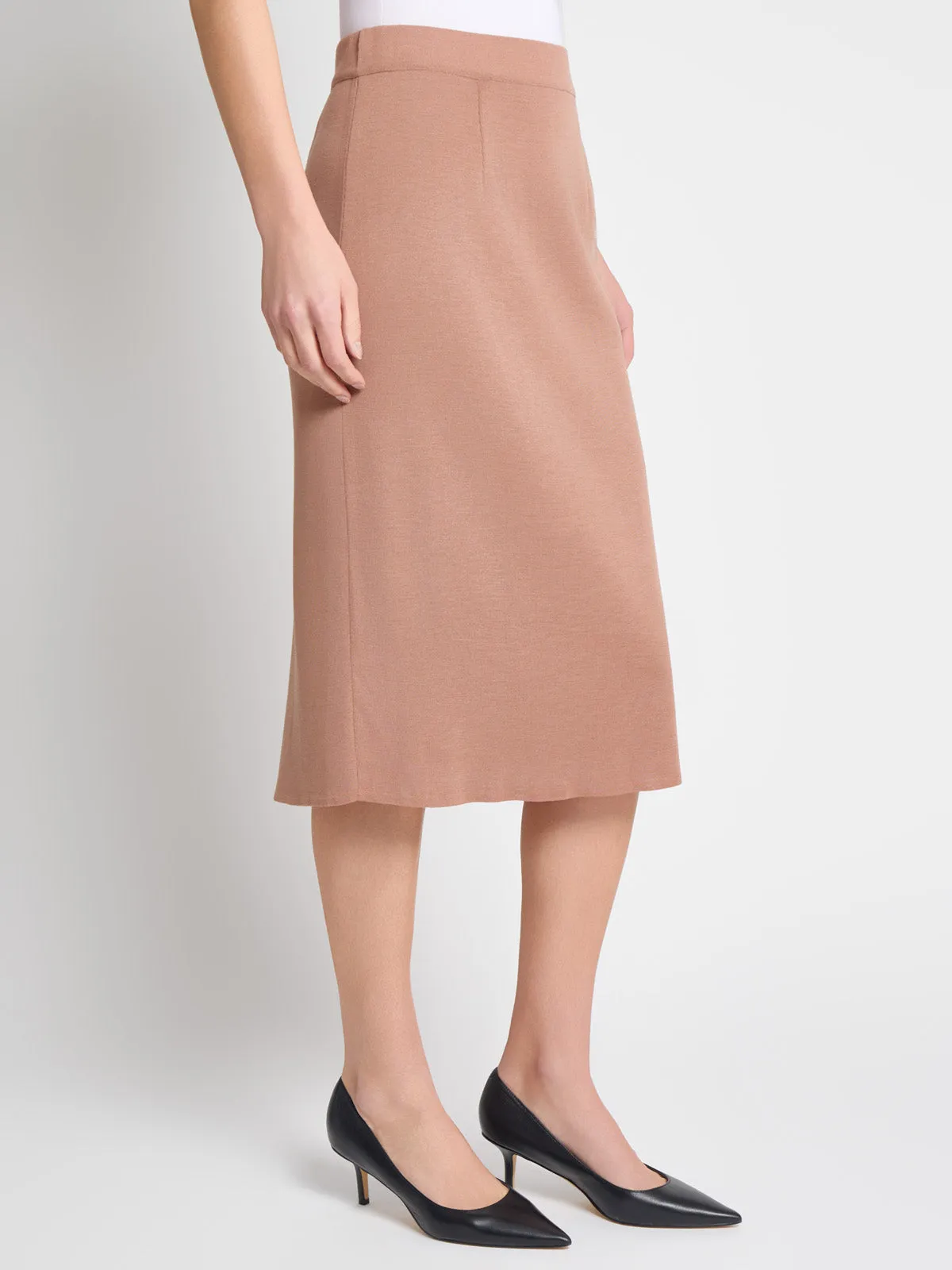 Slow Fashion 27" Straight Mylana Knit Skirt, Charmeuse - True Fit