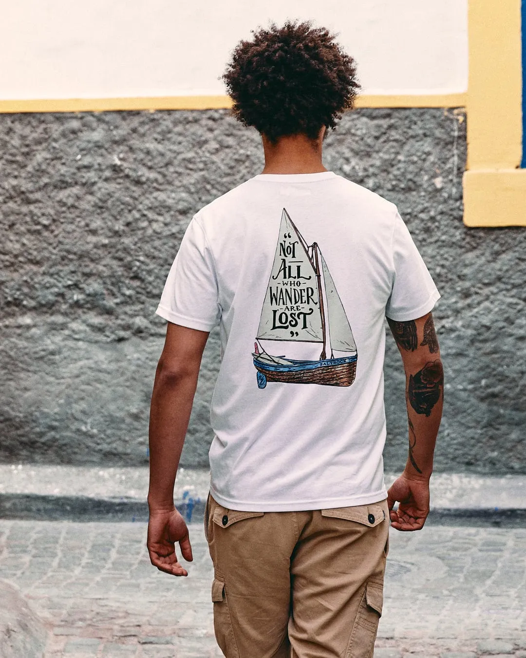 Casual Appeal Active Layers Lost Ships Mens Short Sleeve T-Shirt - White