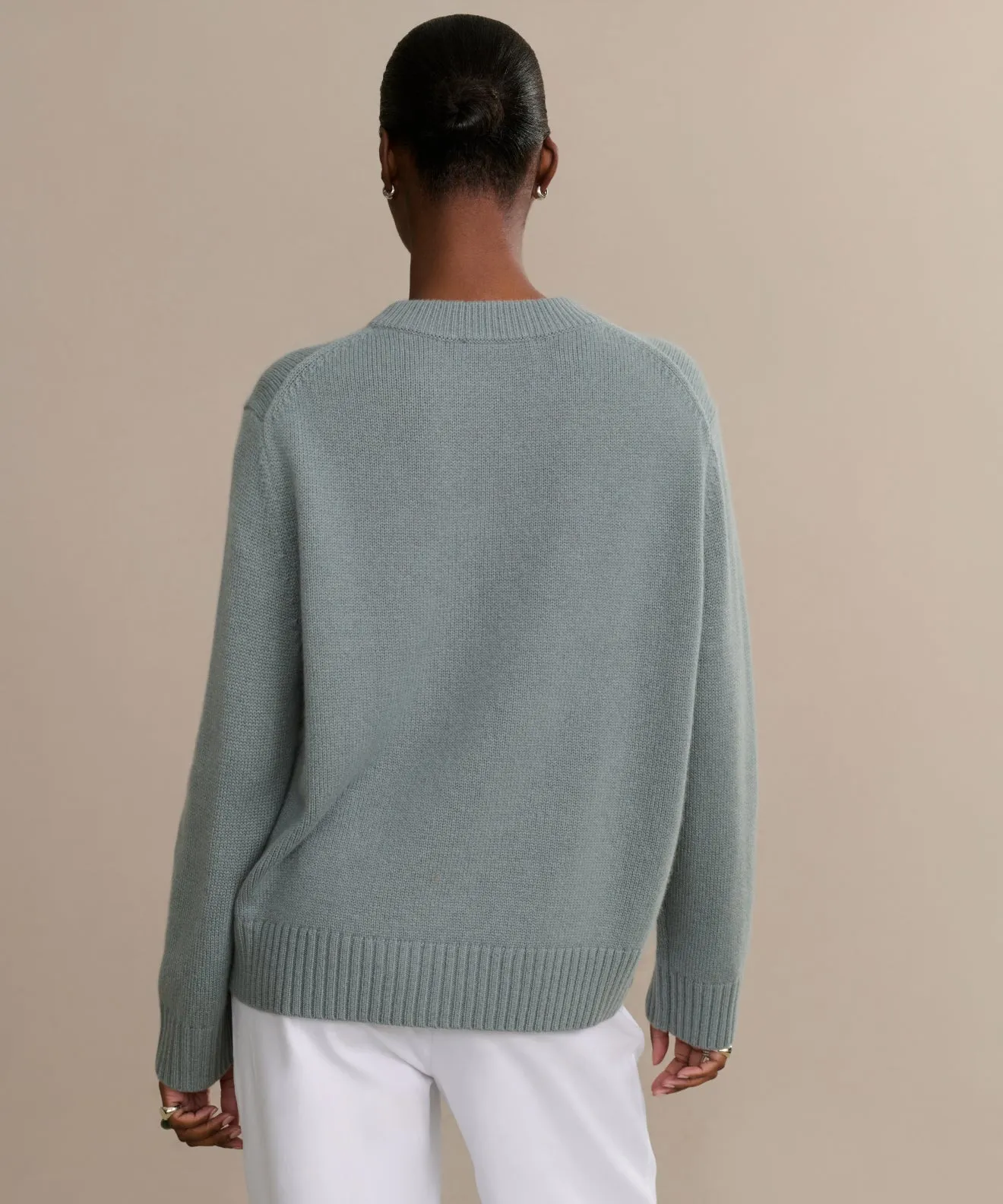 Effortless Comfort Fit Cashmere Oversized Crewneck