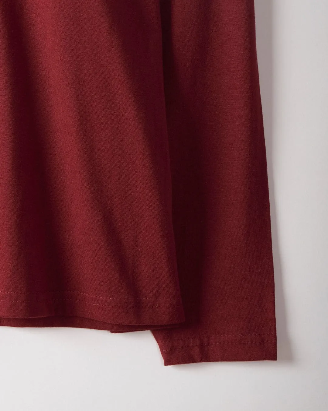 Motorhome Mens Long Sleeve T-Shirt - Burgundy DoubleLayeredCollar Daily Trend