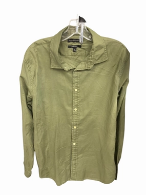 Blouse Long Sleeve By Banana Republic In Green, Size: L MeshLining Colorfast Dye Method