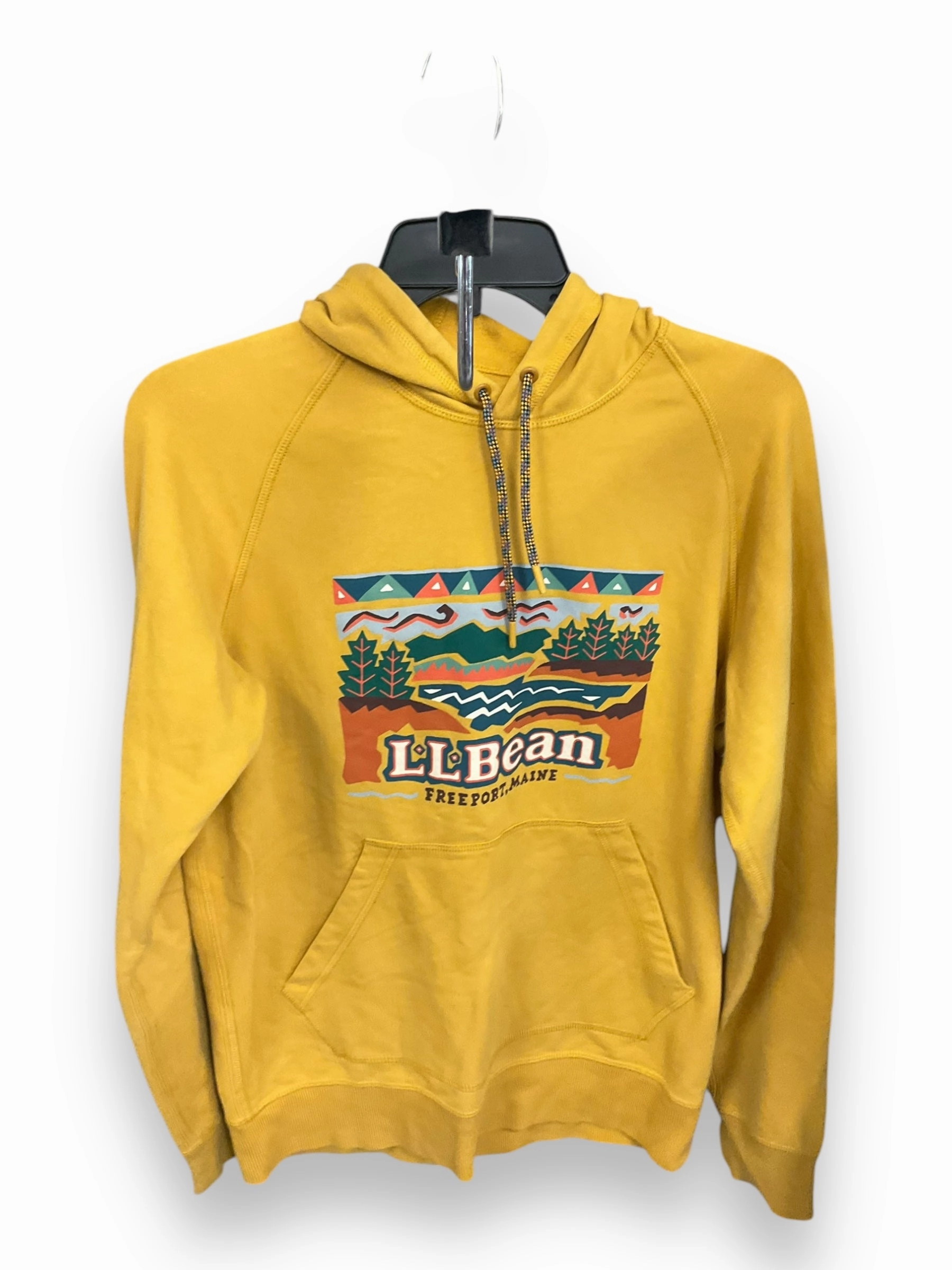 Odor Resistant Finish Sweatshirt Hoodie By L.l. Bean In Yellow, Size: S