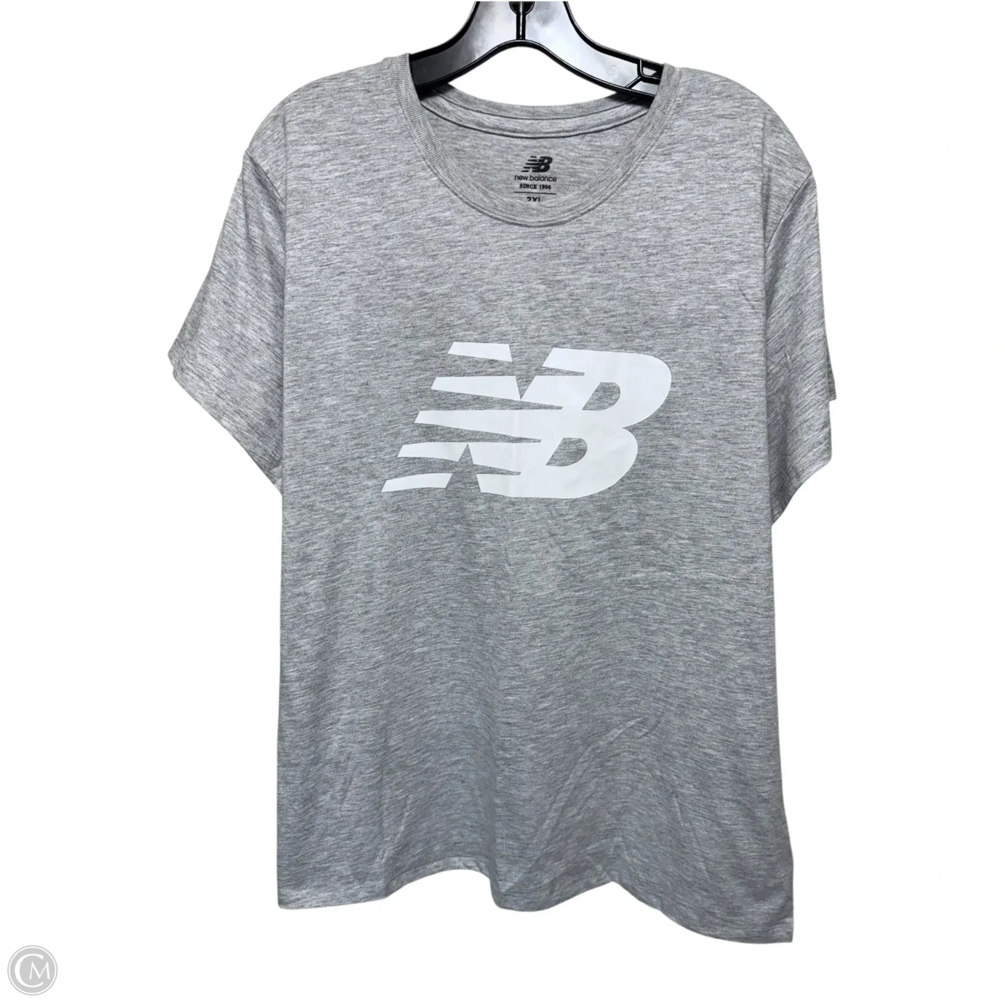 Athletic Top Short Sleeve By New Balance In Grey, Size: 2x QuickDrying Ergonomic Cut