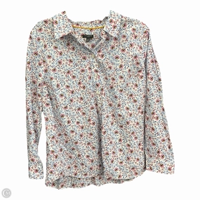 Microfiber texture Blouse Long Sleeve By Talbots In Floral Print, Size: Xlp