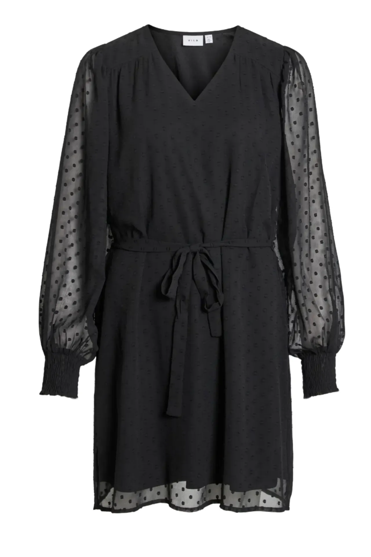Edee Black V-Neck Dress Chic Style Wear